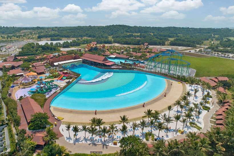 Johor: Adventure Waterpark Desaru Coast Entry Ticket - Tidal Wave Beach is the social center