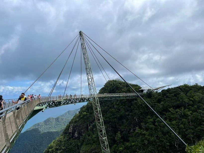 Langkawi cable car and Skybridge Tickets - Walking onto the curved SkyBridge