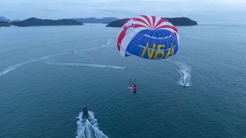 Langkawi: Jet Ski and Parasailing Tour - Beras Basah Island and the private beach stop