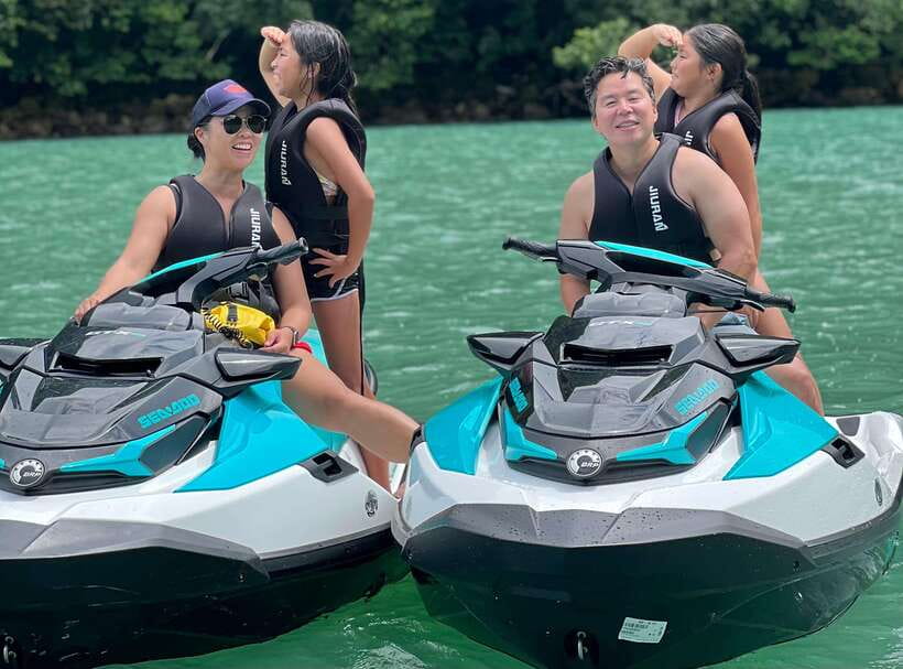 Langkawi Jet Ski Tour Dayang Bunting Free Drone Video - Pulau Singa, cliffs, and wildlife views