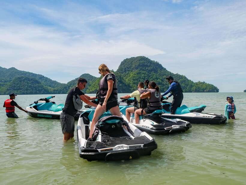 Langkawi: Jet Ski Tour Island Hopping Dayang Bunting - Monkeys, jungle, and the view toward The Fjords