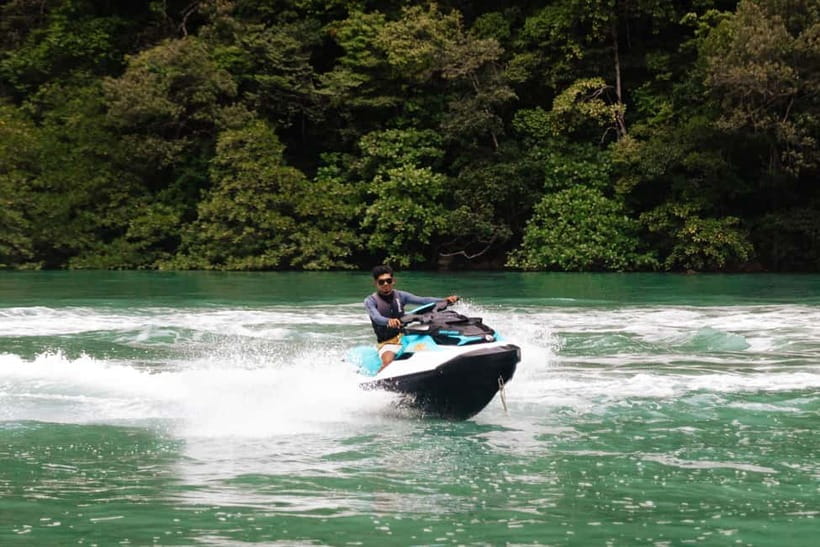 Langkawi Jetski Tour Rookie Package with Pickup and Drop-Off - Riding past Pulau Singa Besar