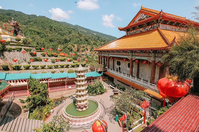 Penang Full Day Tour with Penang Hill, Kek Lok Si & Fruit Farm - Kek Lok Si brings together Chinese, Burmese, and Thai forms