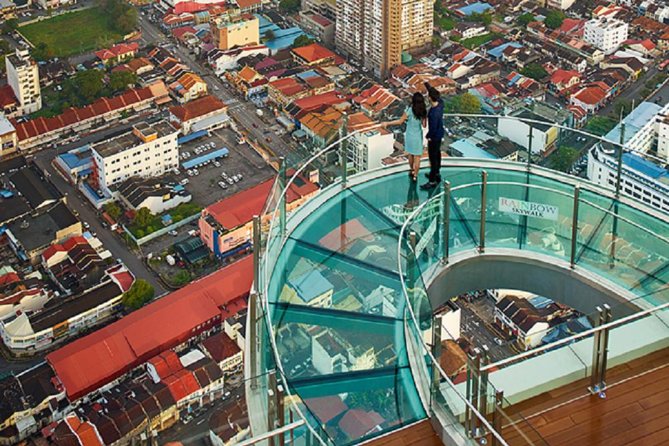 Penang Rainbow Skywalk at The Top Komtar Observation Deck Tickets - Reaching the top of Komtar in George Town