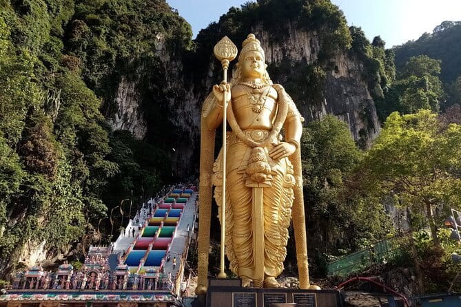 Rainforest-Cascading Waterfall & Batu Cave (Private Tour) - Batu Caves and the famous staircase