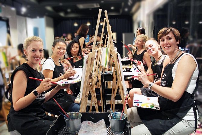 Sip & Paint Night - Painting a Kuala Lumpur evening at Art & Bonding